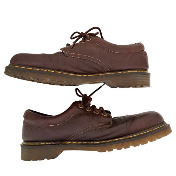 Dr. Martens Boston Brown Leather Oxfords Men\'s 12 AW004 Chunky Lug Sole Y2K 90s main image 7